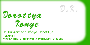 dorottya konye business card